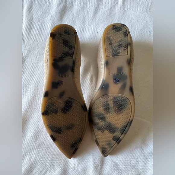 Rothy's Tan Flats with Blue Trim - Picture 9 of 10